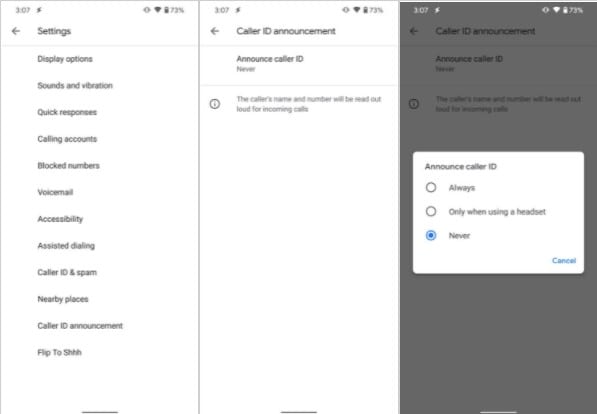 Google Phone Anuncio de Llamadas