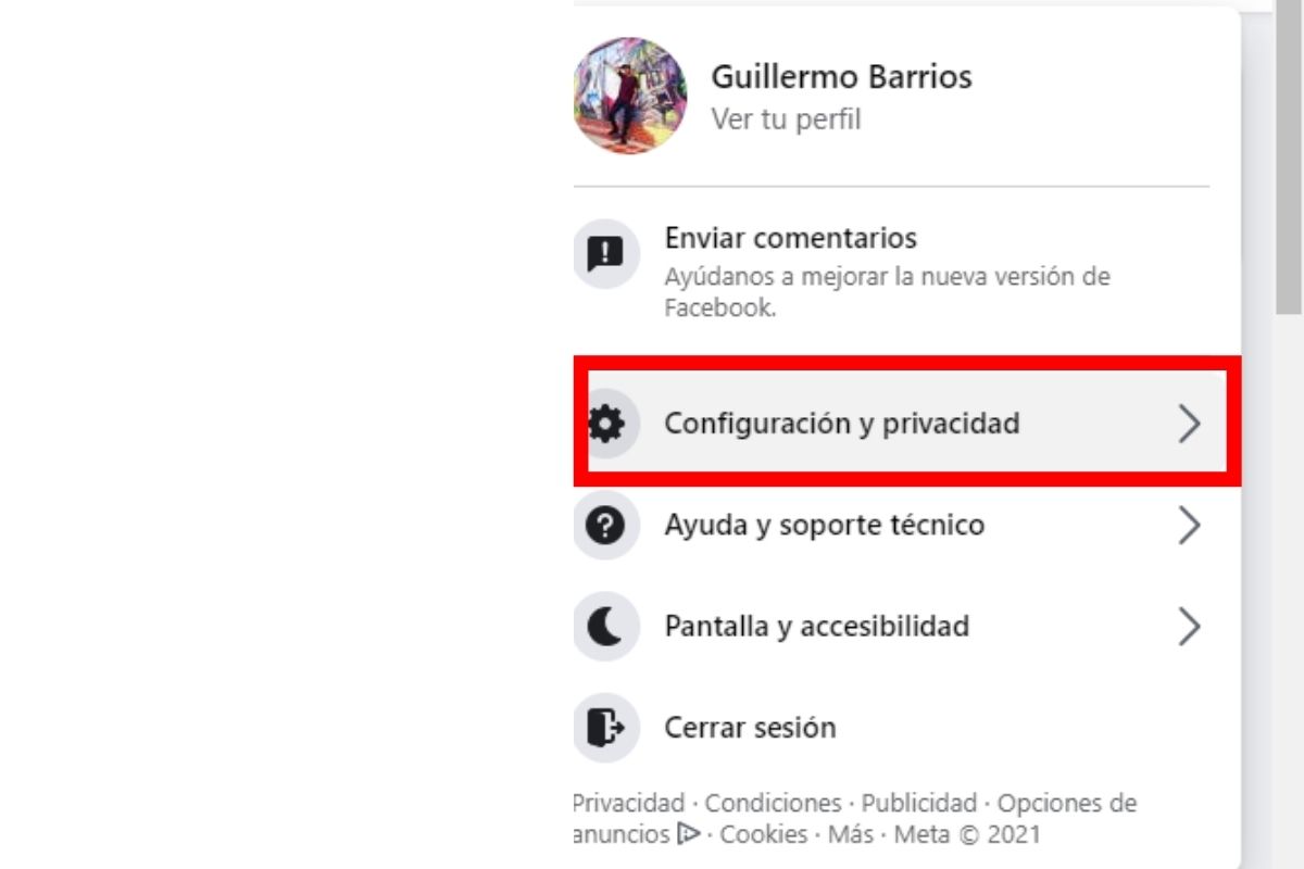 eliminar cuenta de facebook