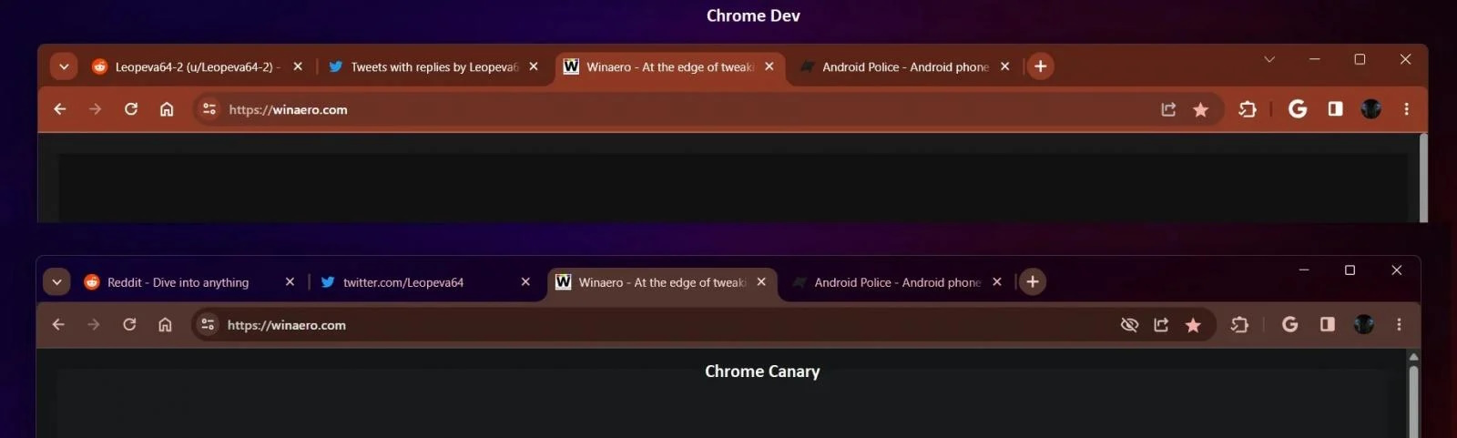 Google Chrome agrega el efecto Mica