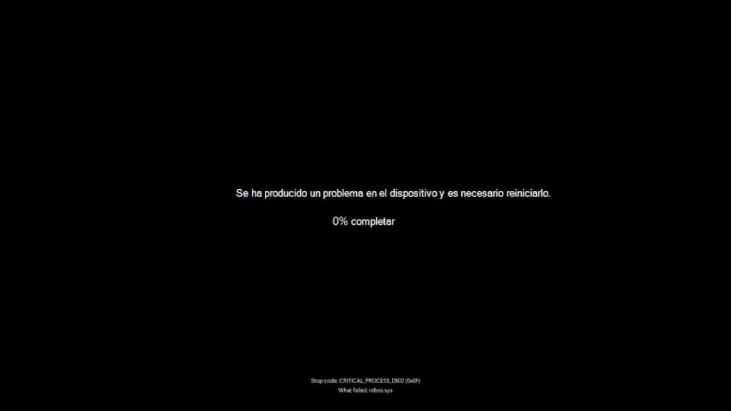 Nueva pantalla negra de la muerte de Windows 11 